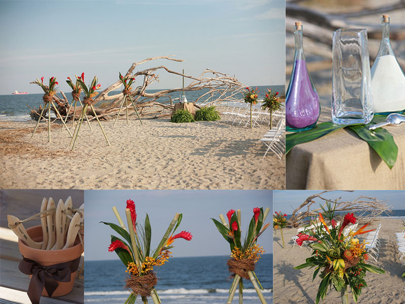 Beach ceremonies can be enjoyable for the bridal party and the guests as